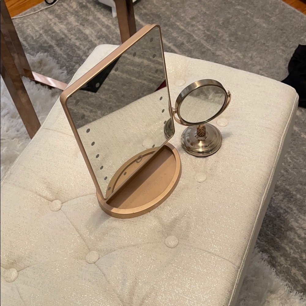 Gold two piece mirror set Impressions Vanity light